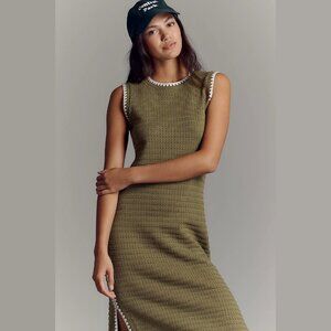 NEW Varley Size M Women's Dwight Tank Midi Dress - Fresh Fern/ Egret